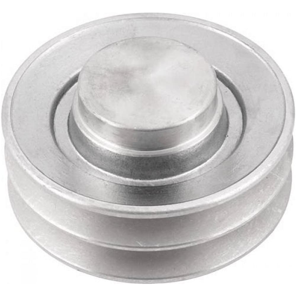 Polia de Alumínio 2 Canais de Perfil A com 100mm Sem Furo - 6684120100 - VONDER