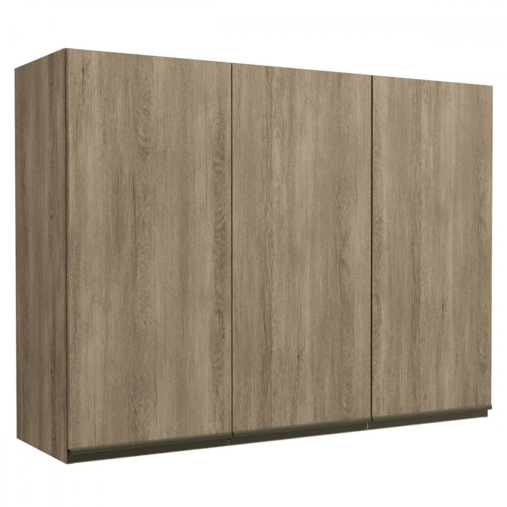 Armário Aéreo Cozinha 120 Cm Mônica 3 Portas Nogal - Kappesberg
