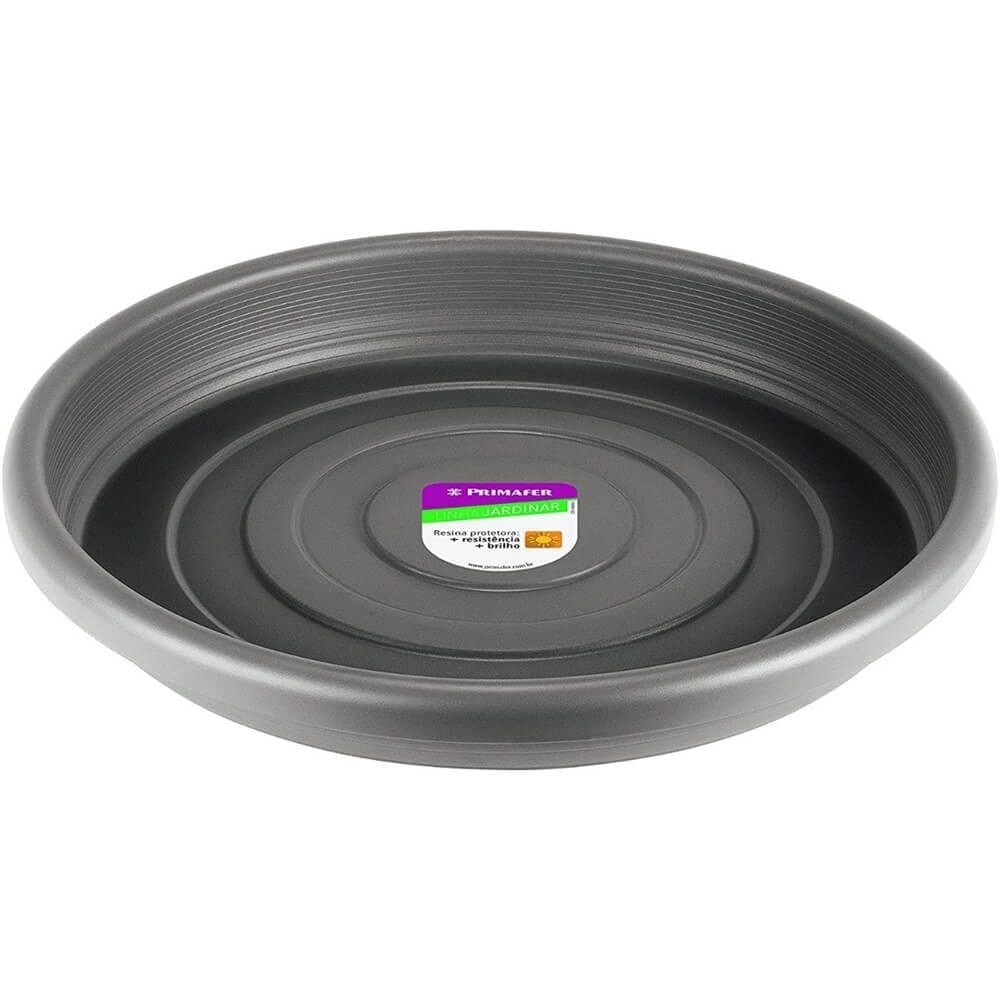Prato de Plástico para Vaso de Jardim Cinza 10 cm - PR6540-1 - PINCEIS ATLAS