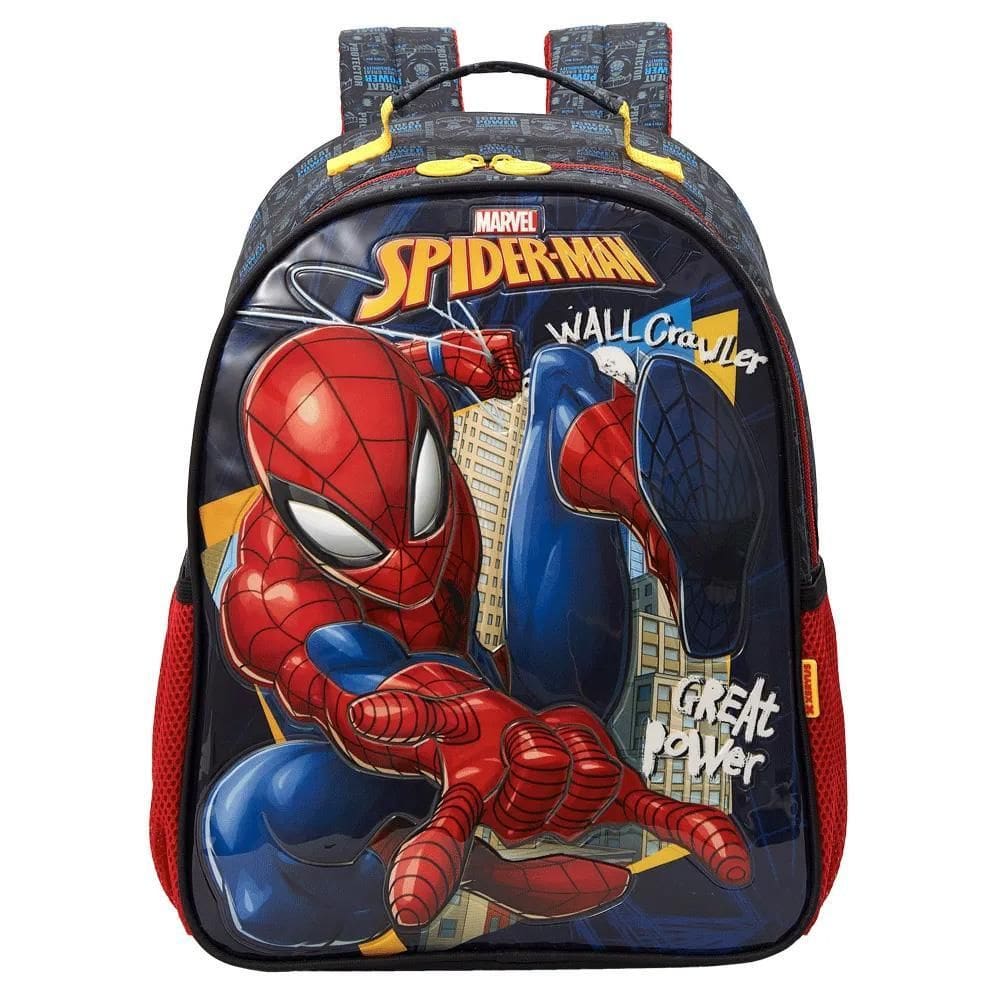 Mochila De Costas Escolar Infantil Spider Man Holográfica