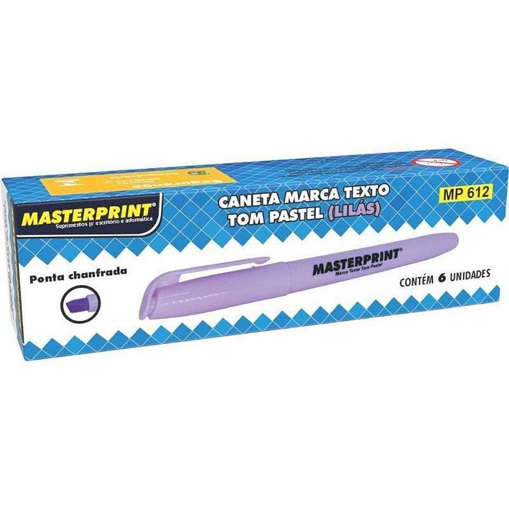 Caneta Marca Texto MP 612 - Pastel Lilas - Masterprint