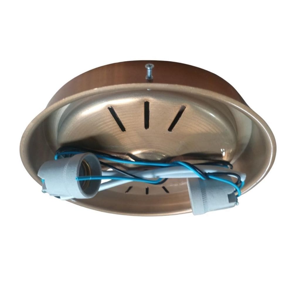 Kit Plafon Alumínio Ventilador Volare Vd42 Dourado