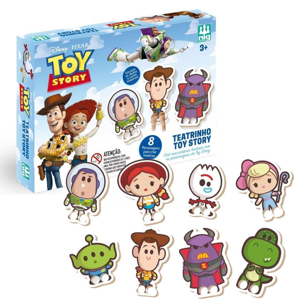 Teatrinho Toy Story 8 Bonecos Infantil 4129 - Nig Brinquedos