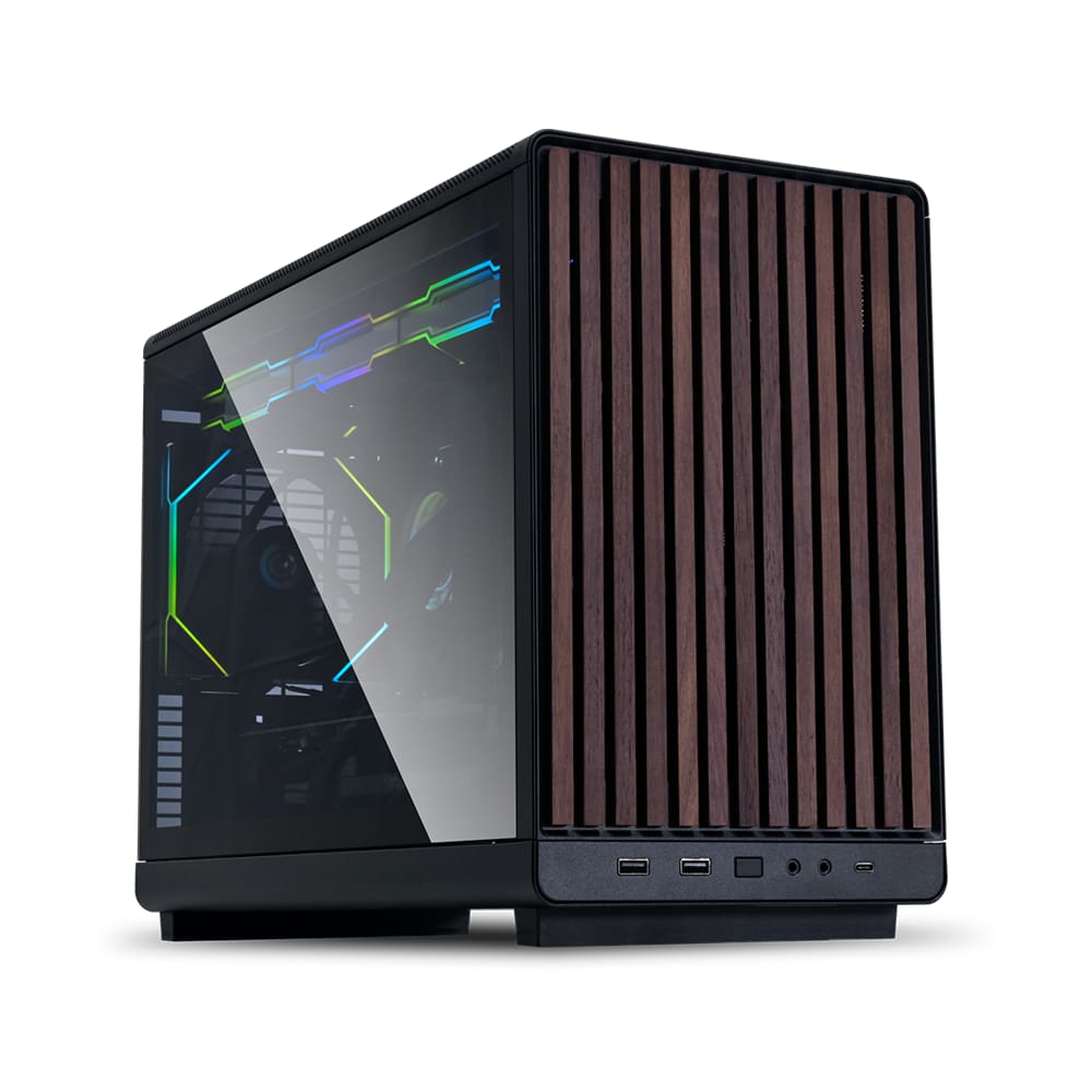 Gabinete Lian Li A3 Micro ATX Wood Edition Lateral Vidro Preto