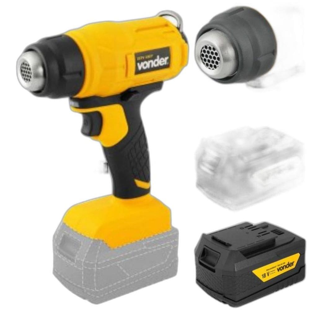 Soprador Térmico Vonder Istv 1827 + 2 Baterias 4 Amperes 18V