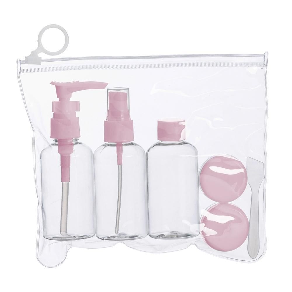 Kit Viagem Com Frasco De Plastico + Espatula E Funil 6 Pecas