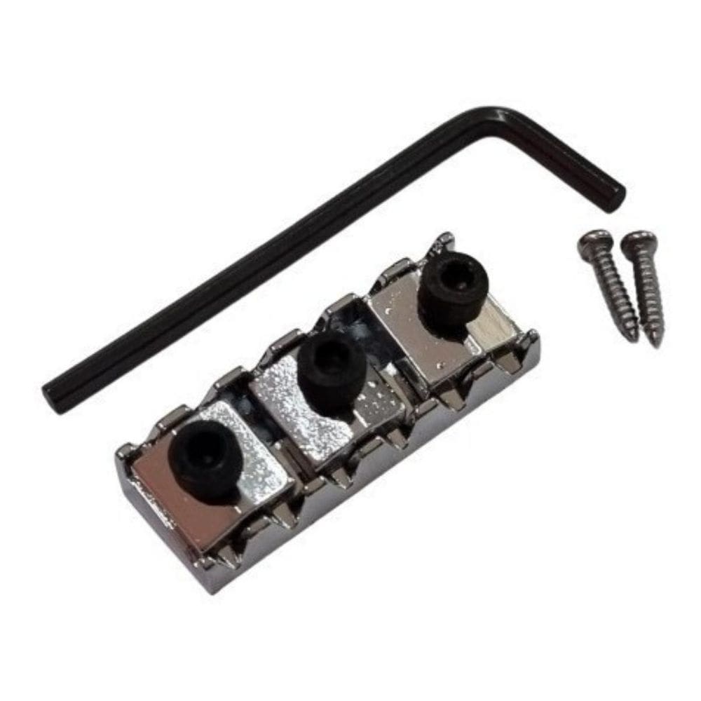 Nut Guitarra Com Trava Floyd Rose Cromada 43Mm X 15,5Mm