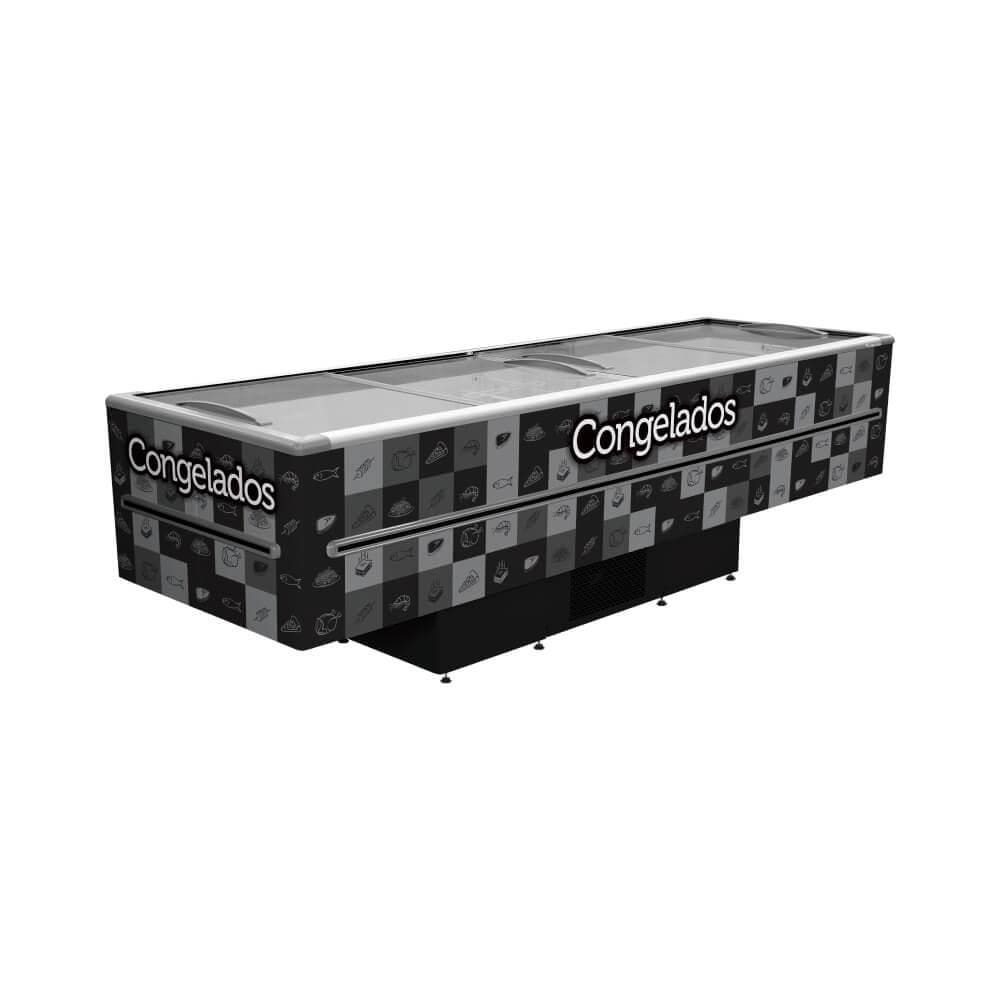 Ilha para Congelados Fricon Dupla Ação 1163 Litros ICED1163 Preto - 220V