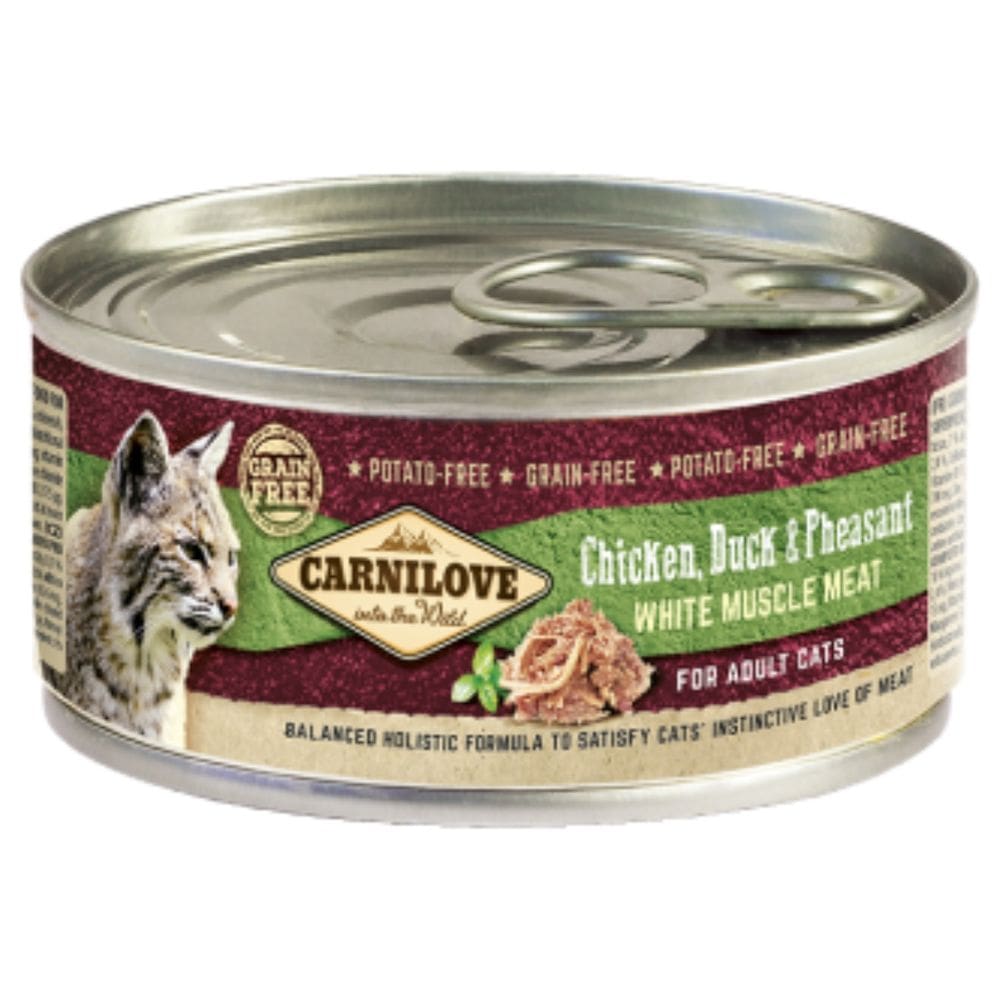Ração Úmida Premium Carnilove Frango, Pato e Faisão Patê Comida para Gatos