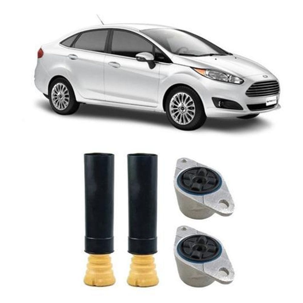 2 Kit Coxim Amortecedor Traseiro Fiesta Sedan 2011 2012 2013
