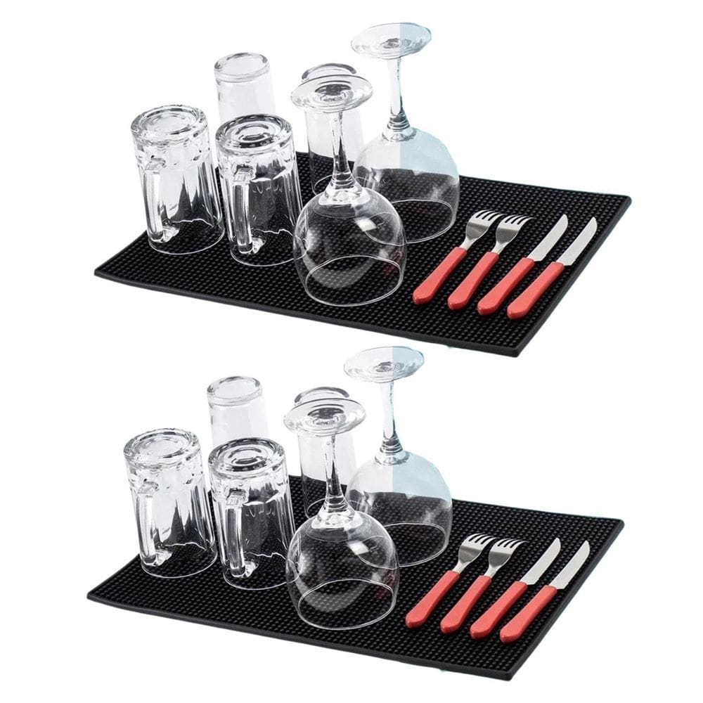 Kit 2 Tapetes Escorredor De Copos E Louças Silicone 30X15