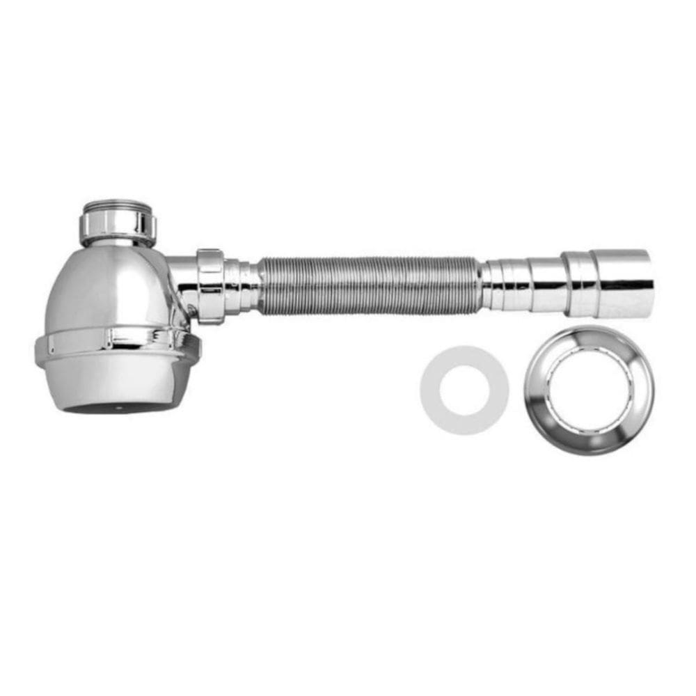 Sifão Copo Universal Cromado Pias E Tanques