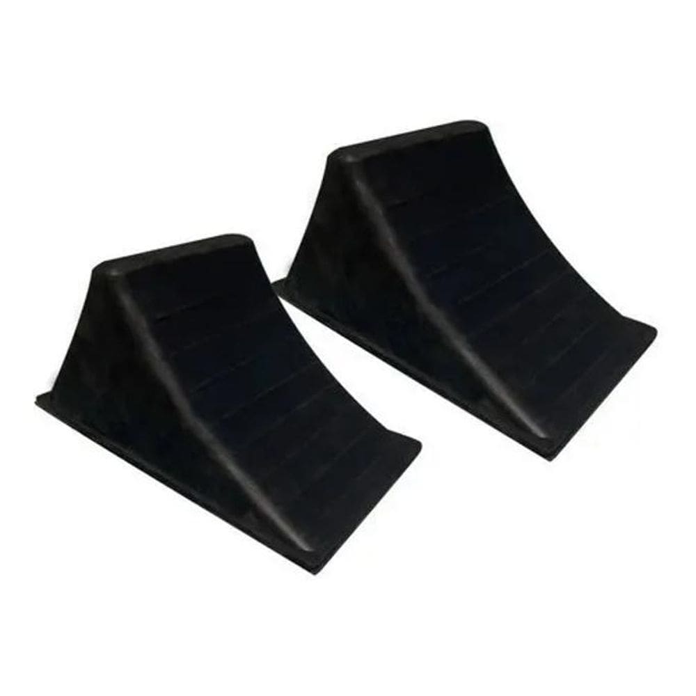 10X 2 Calços Trava Rodas Pneu Para Caminhão Preto