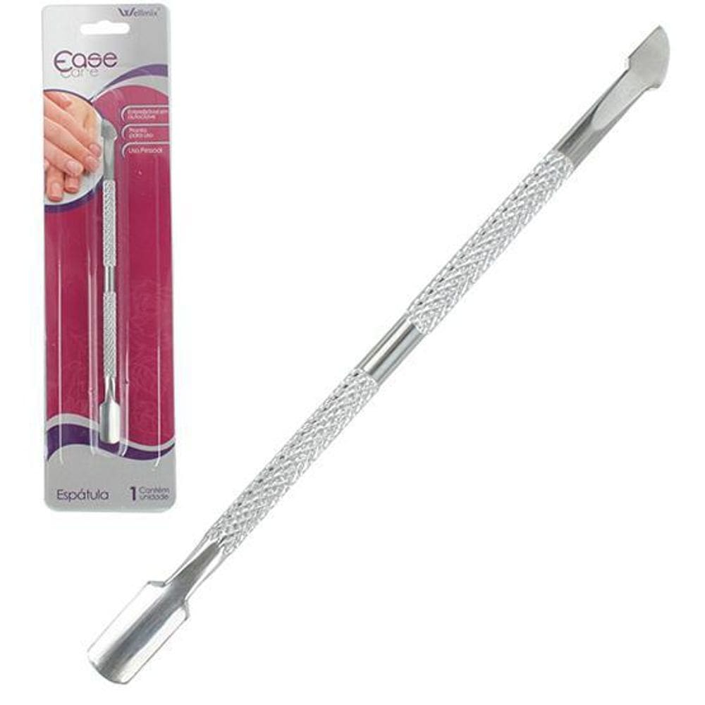 Espatula De Cuticula Dupla De Inox 12,5Cm Na Cartela