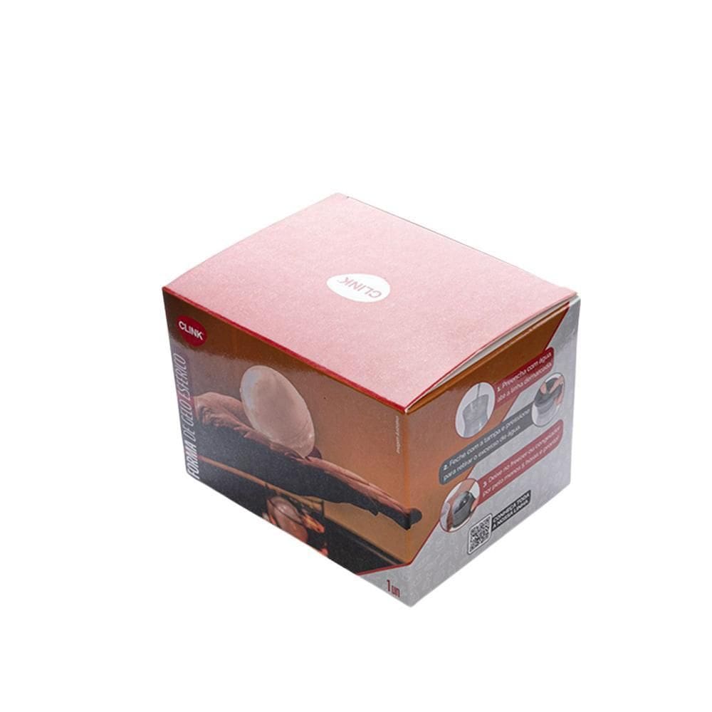 Forma De Gelo Bola Esferica 8X8Cm Com Tampa Silicone Colors