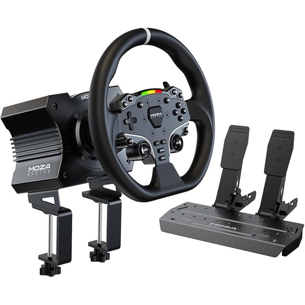 Simulador Racing Volante e Pedal Moza R5 Combo Completo Game