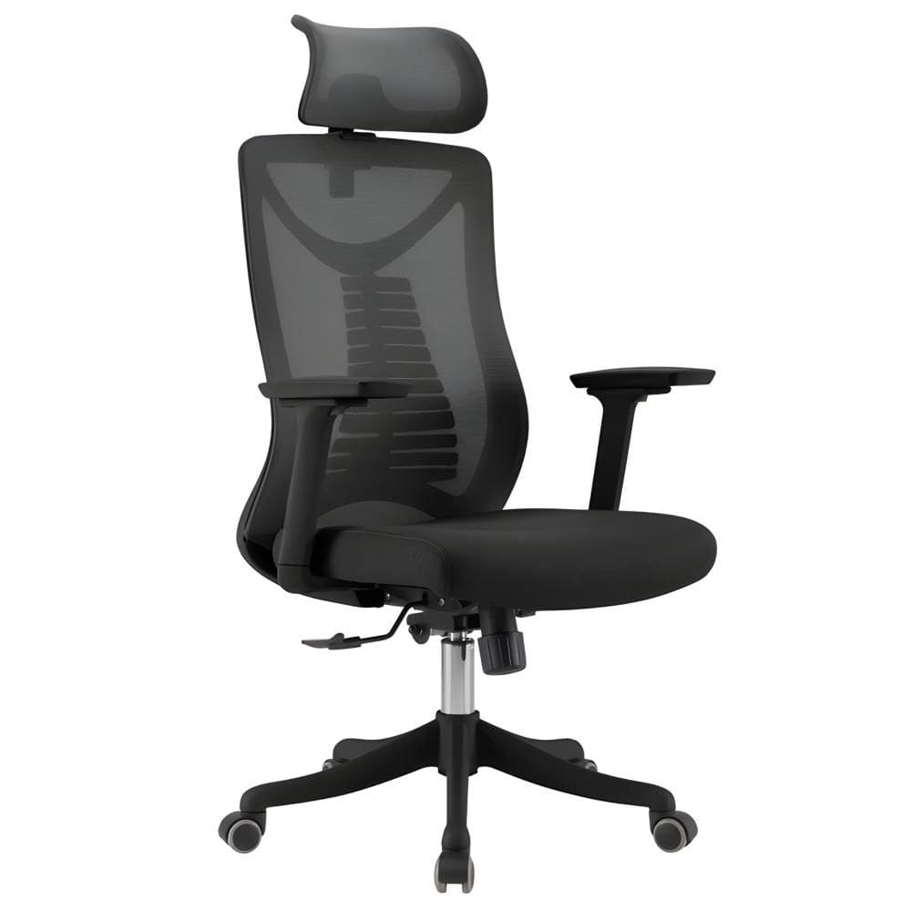 Cadeira Presidente Vancouver Tecido Preto Fratini