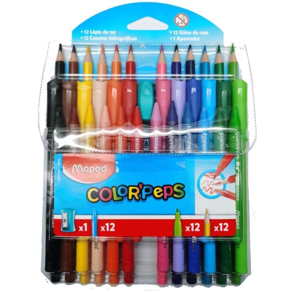 Giz De Cera Fino Color Peps Giz+Lapis+Hidroc+Ap