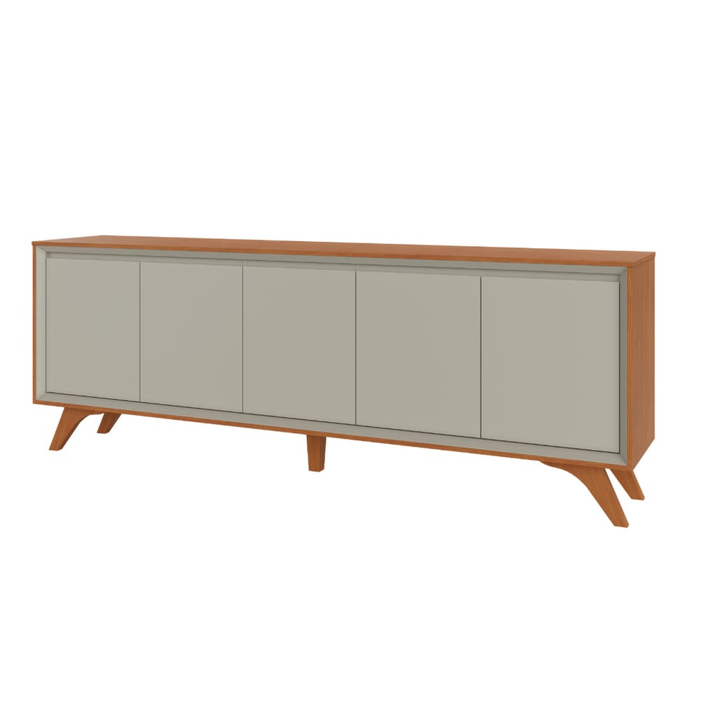 Buffet Premium 5 Portas Naturalle Off White Pés em Madeira