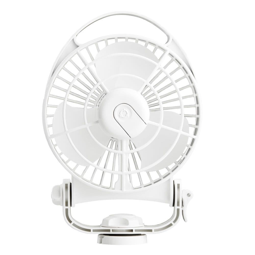 Ventilador de cabine SEEKR Bora II 12/24V Auto-Sensing DC de 3 velocidades branco