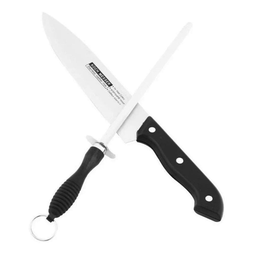 Kit Churrasco 2 Peças Faca E Chaira Amolador Koch Messer