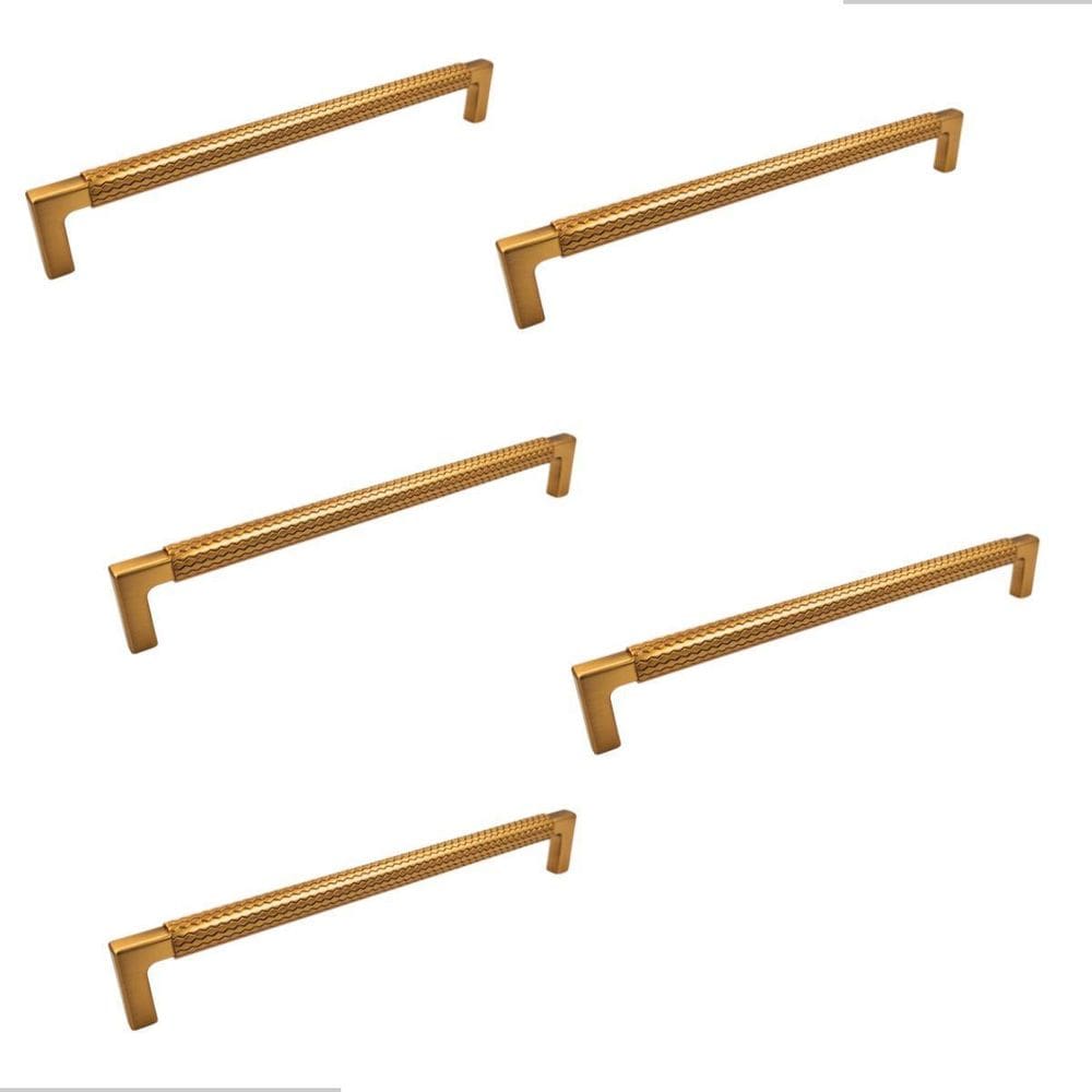 Kit 5 Puxador Zigrinato Il1780 224Mm Bronze Esc Italy Line