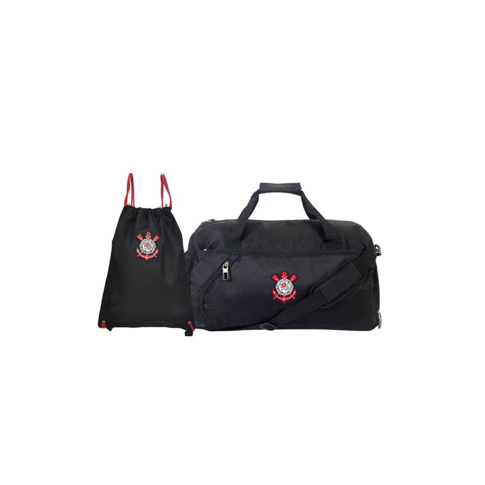 Kit Mochila Saco + Sacola De Viagem Corinthians Oficial