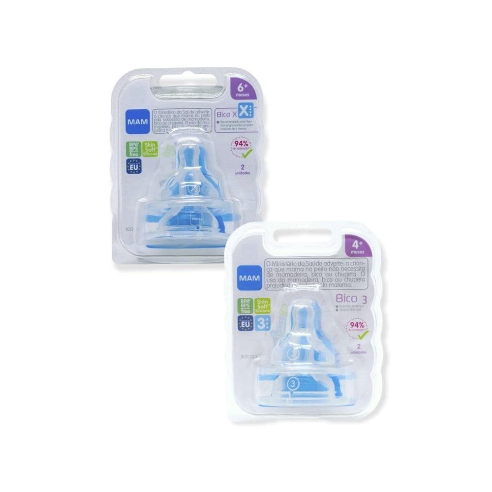 Bico Reposição Mamadeira Mam Skinsoft Com 4 Unidades