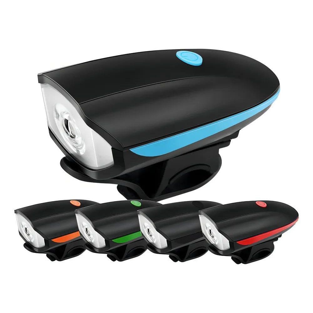 10X Lanterna Farol T-6 Com Buzina Bicicleta Recarregável Usb