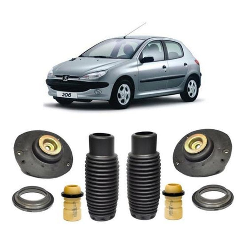 Par Kit Coxim Rolamento Batente Dianteiro Peugeot 206 1.6