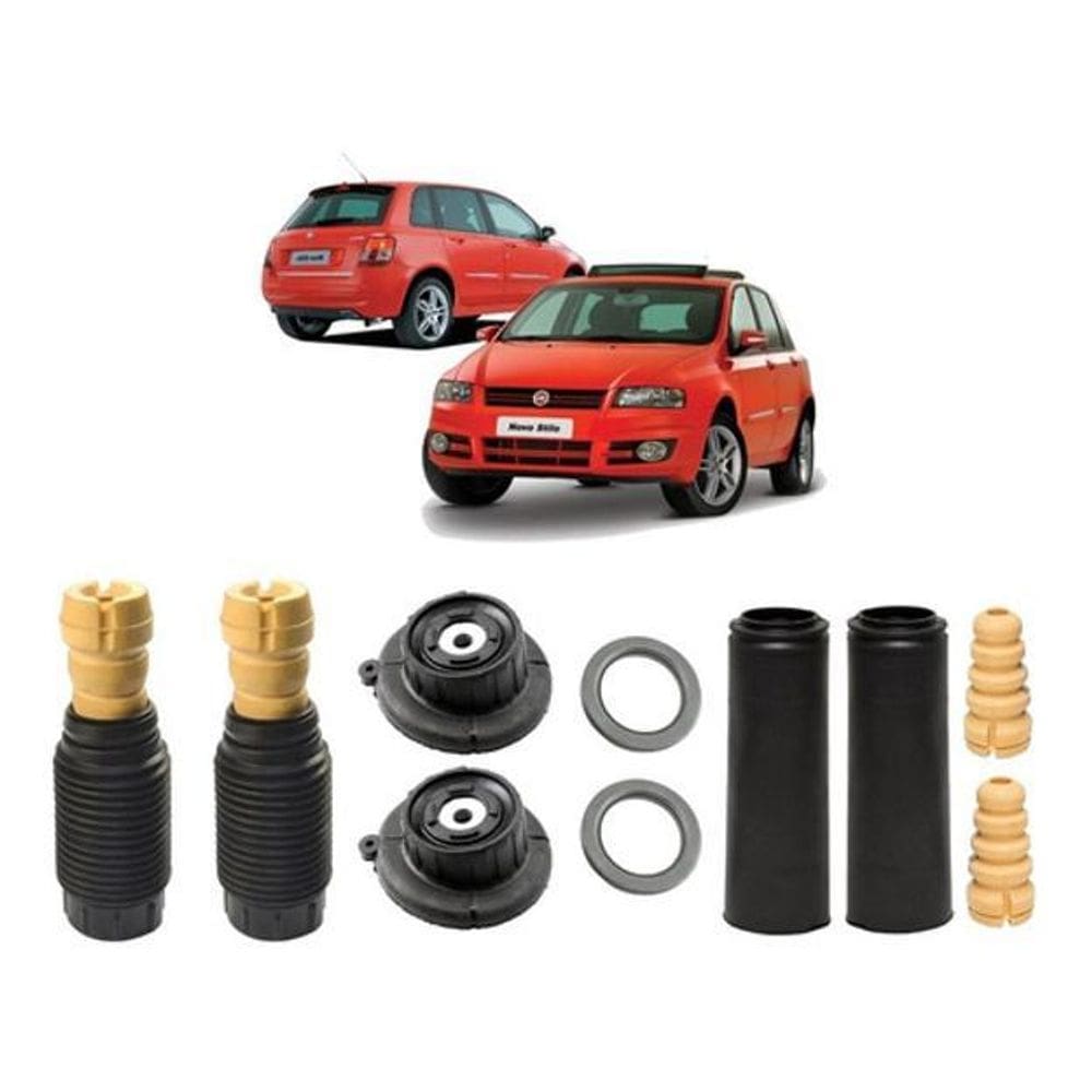 Kit Batente Suspensão Dianteira Traseira Stilo 2005 2006