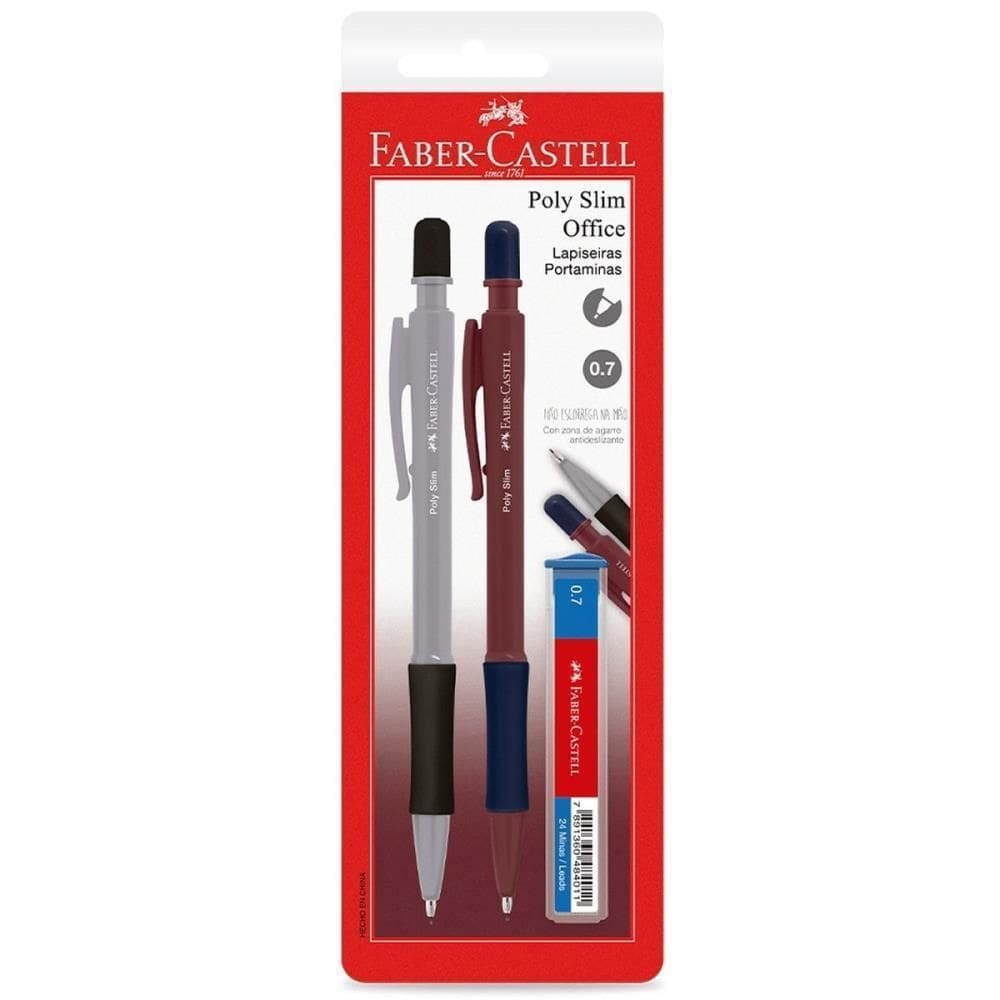 Lapiseira 0.5Mm Poly Slim Office Mix Cartela Cx.C/24