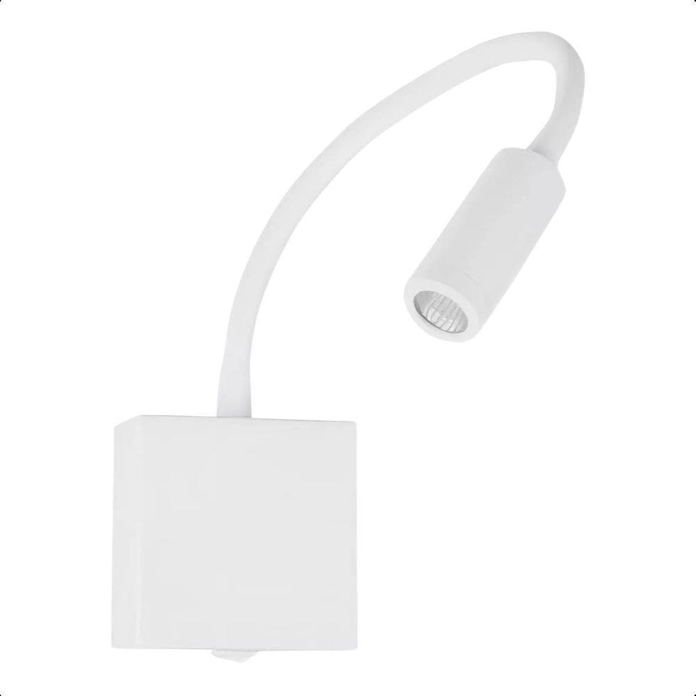 Arandela Leitura Cabeceira Articulável 3W Biv Branca 3000K