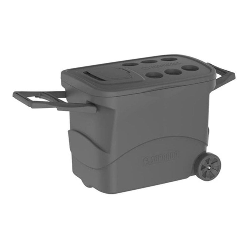 Caixa Térmica Tropical S Plus 50L Com Rodas Cinza Soprano