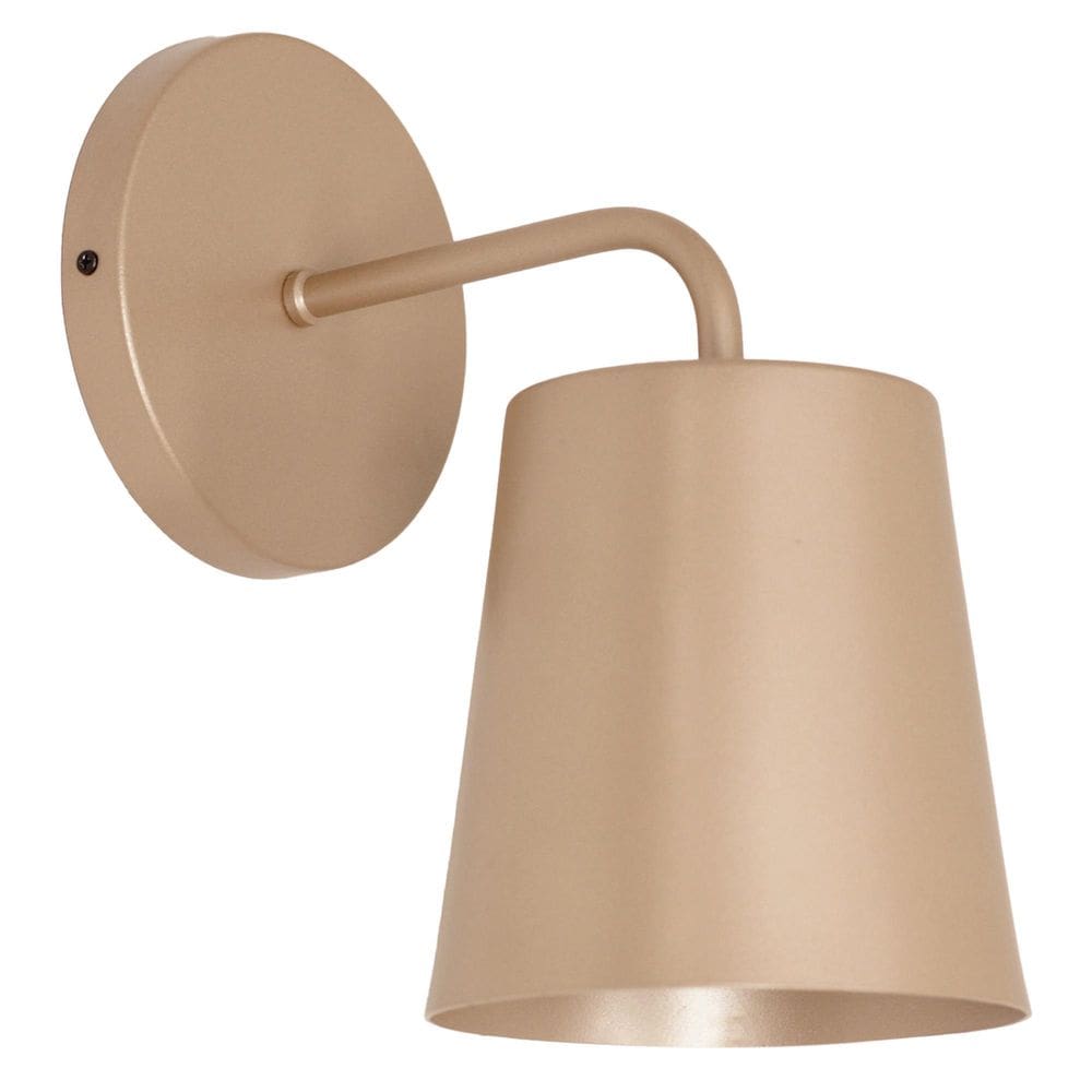 Arandela Parede Luminária Balde Quarto Cabeceira Champagne