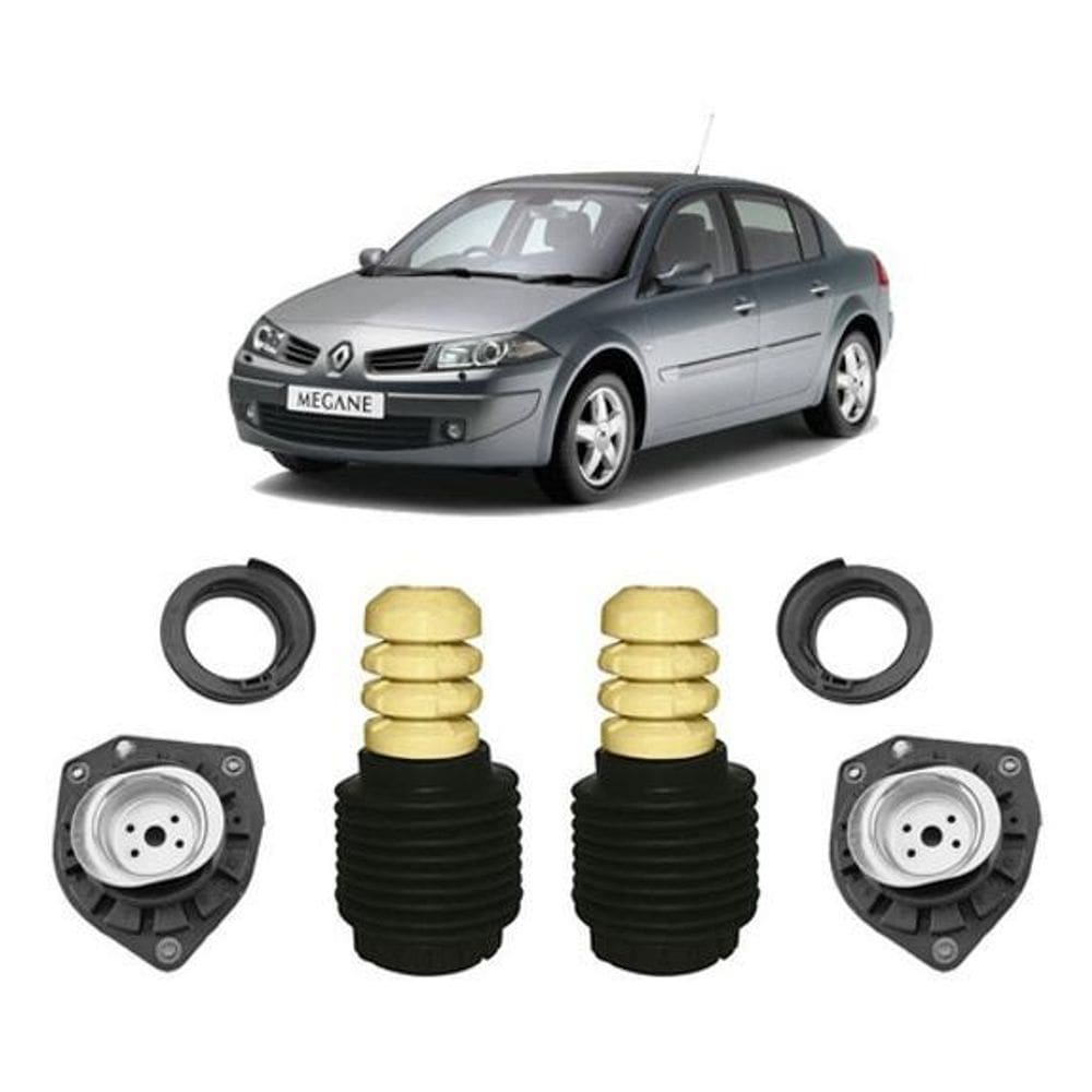 Par Kit Coxim Amortecedor Dianteiro Megane 2007 2008 2009 10