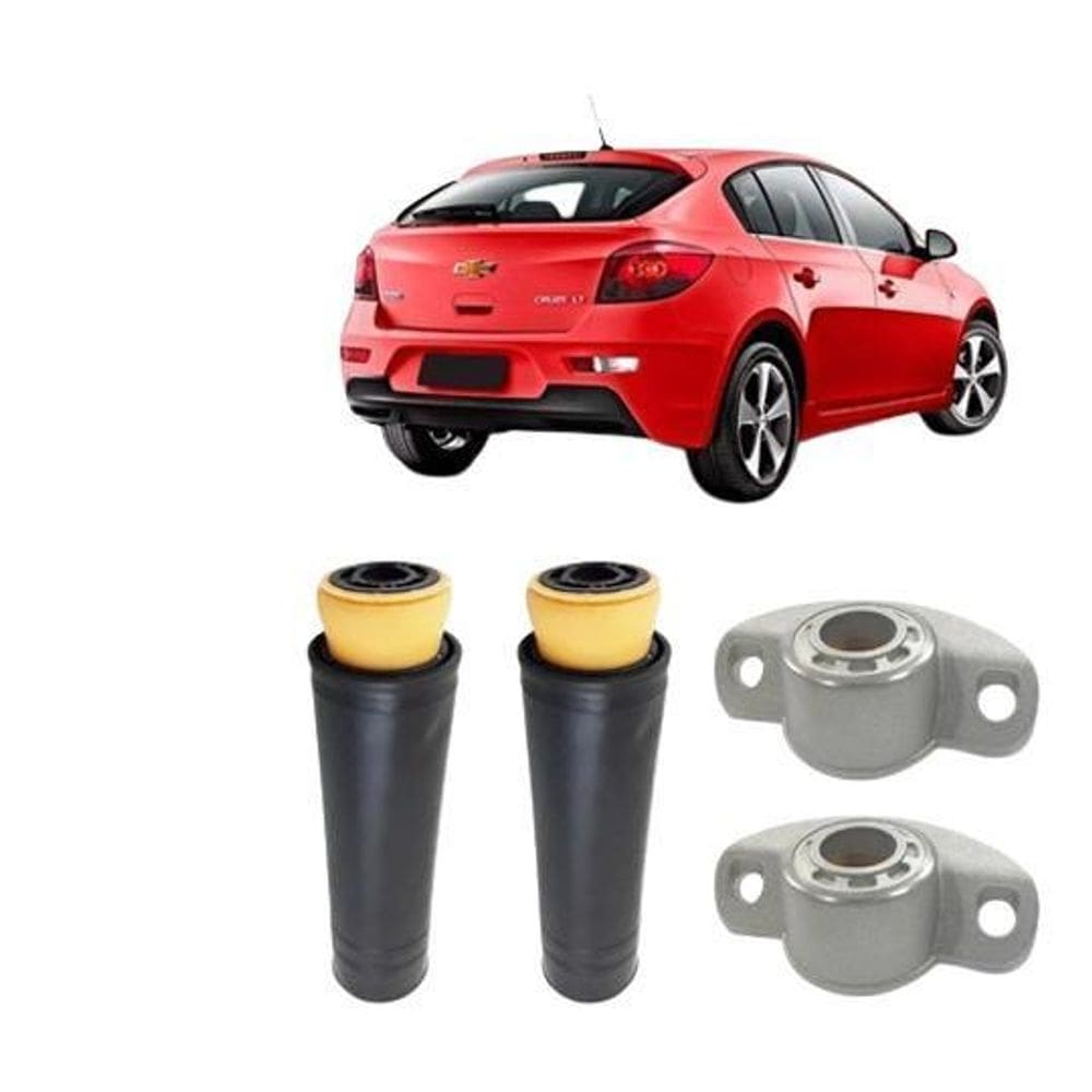 Par Kit Coxim Batente Coifa Traseiro Cruze 2011 2012 2013 14