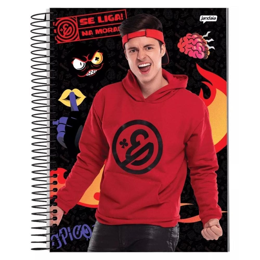 Caderno Enaldinho Espiral Capa Dura 1 Matéria 80F Escolar