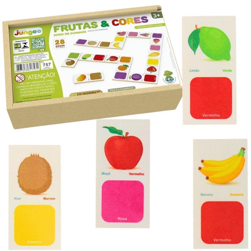 Jogo Do Alfabeto Dominó De Fruta Com Estojo 757 - Junges
