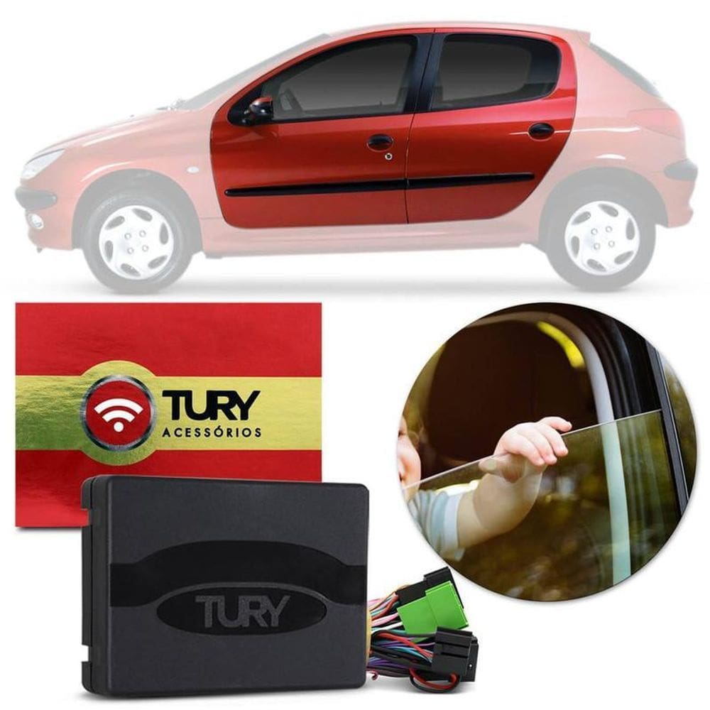 Modulo Vidro Elétrico Tury - Pro 4.23 Ay - Peugeot 207/206
