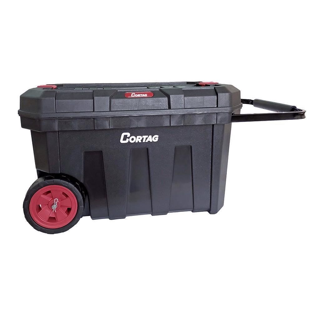 Caixa Plástica Baú Com Rodas 24`` 62544 - Cortag