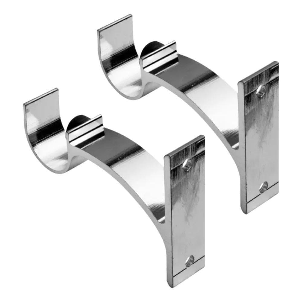 10X Kit 2 Suportes Parede Para Varão Cortina 28Mm Cores