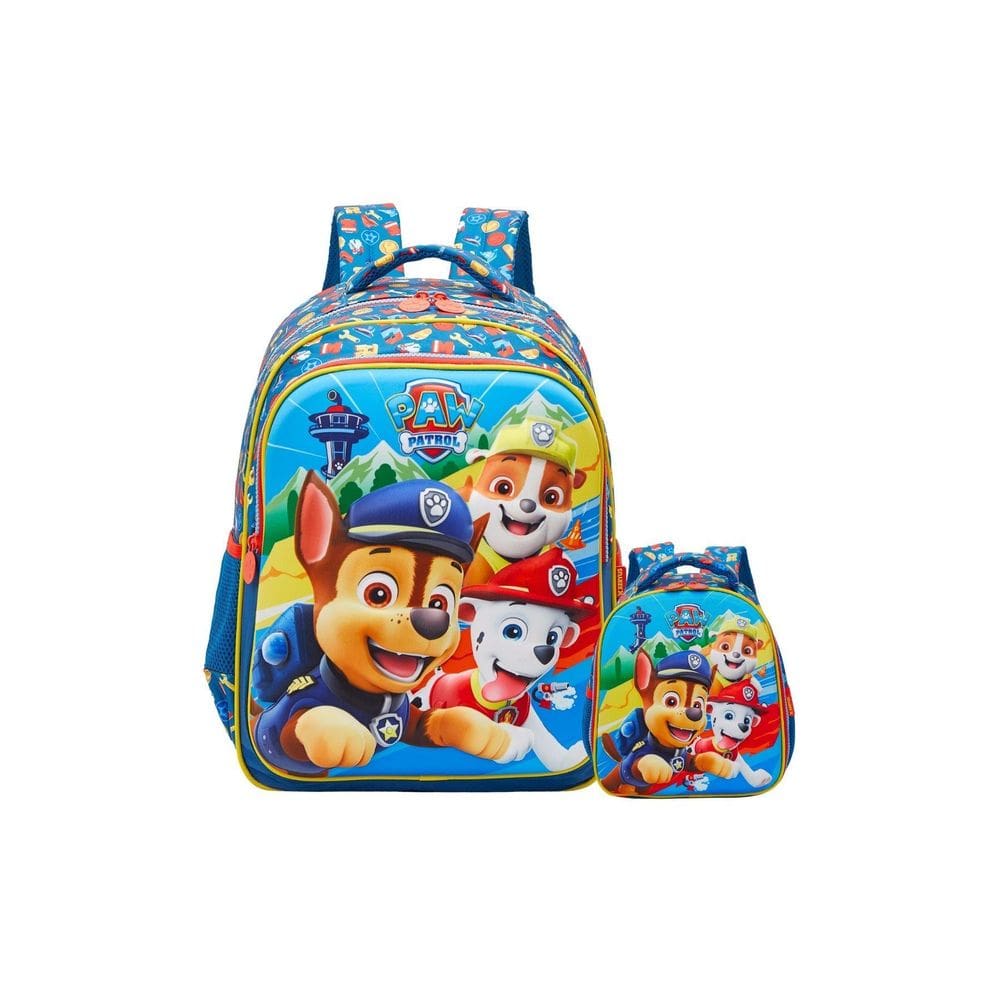 Kit Escolar Mochila Costas+Lancheira Térmica Patrulha Canina
