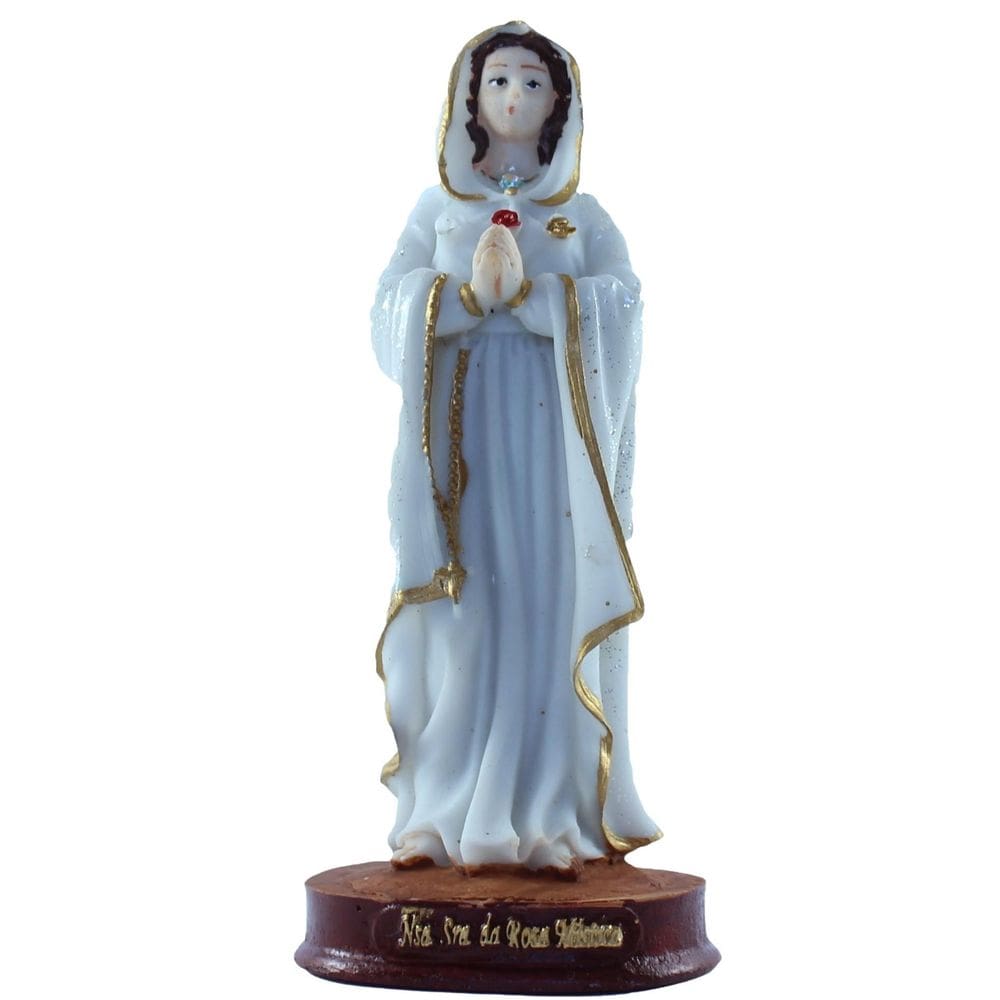 Imagem Nossa Senhora Da Rosa Mística Em Resina 14 Cm