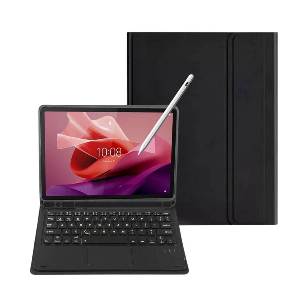 Capinha Com Teclado Para Tablet Lenovo P12 Tb-371Fc + Stylus