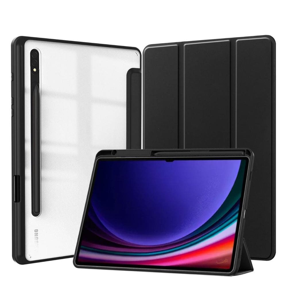 Capa Slot Caneta Acrílico Para Galaxy Tab S9+ 12.4 Polegadas