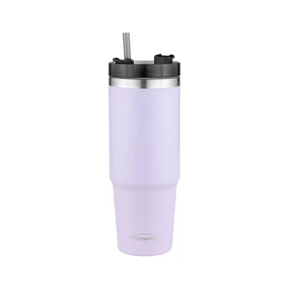Copo Térmico Plasvale Quencher Com Canudo 900Ml - Lilás