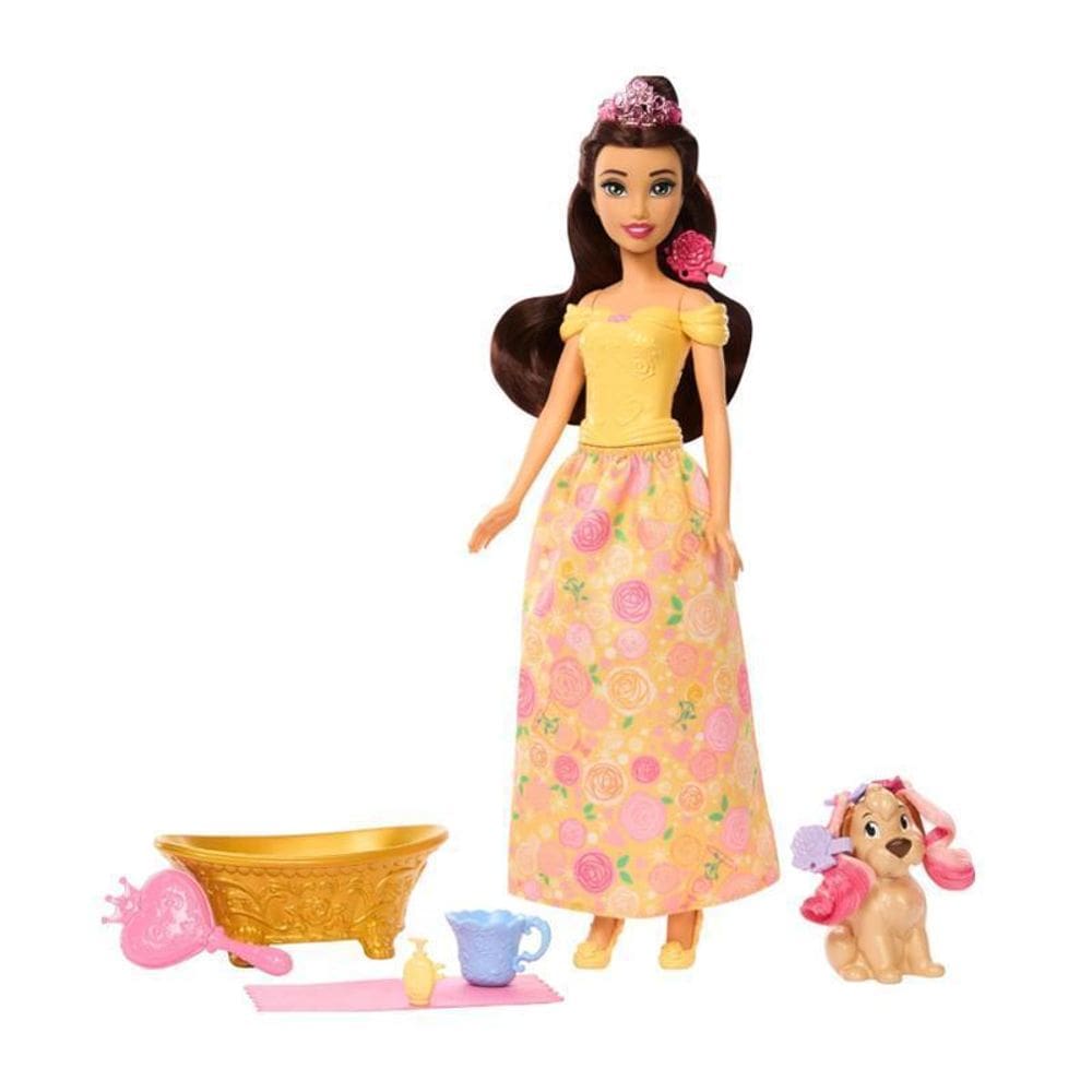 Boneca Disney Princesa Bela Com Cachorrinho - Mattel