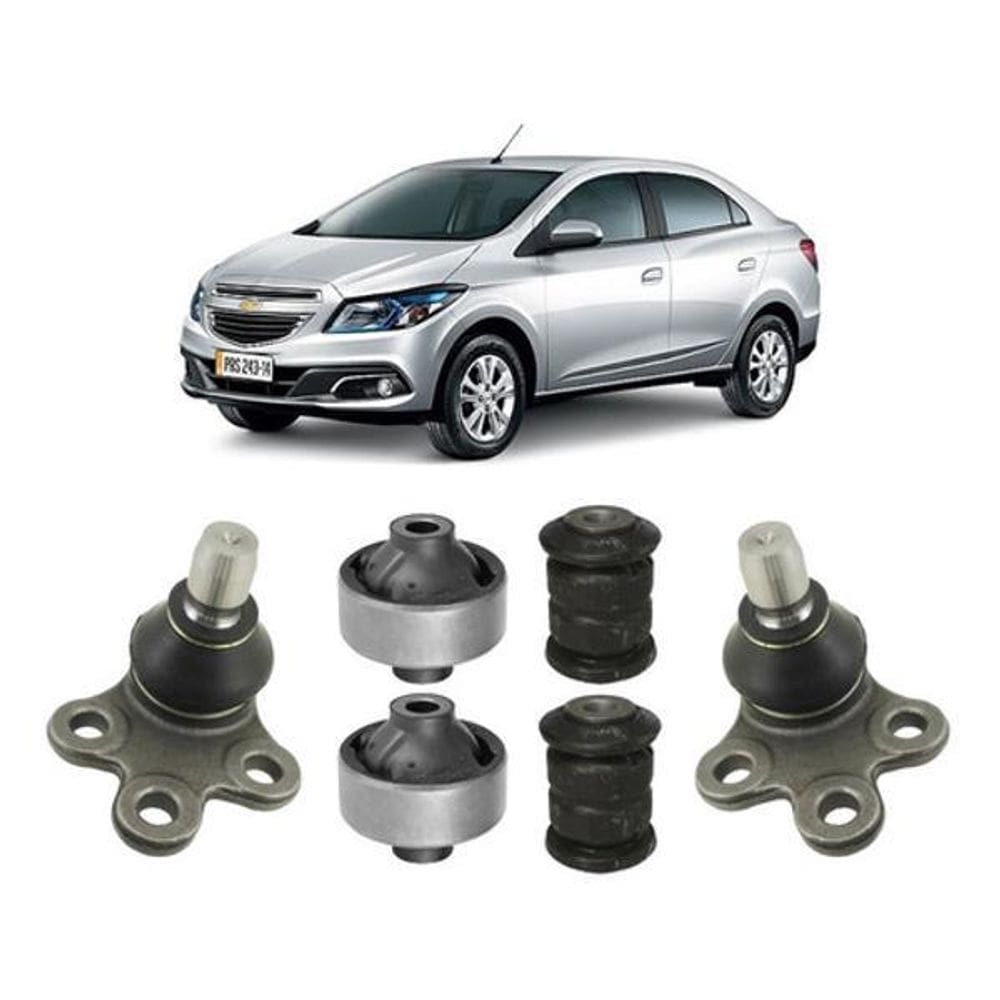Kit Bucha + Pivô Suspensão Dianteira Prisma 2013 2014 2015