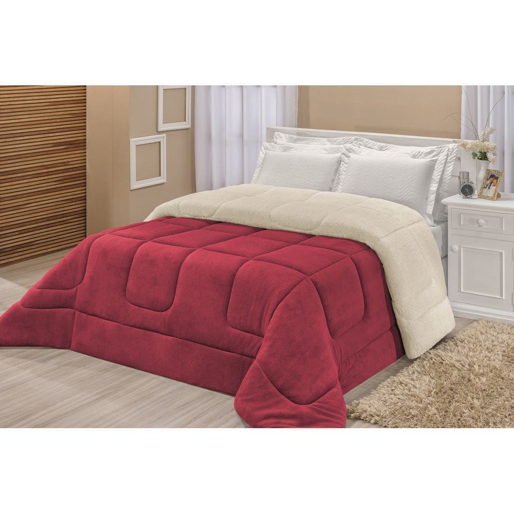 Edredom Sherpa Cobertor e Coberdrom - KING